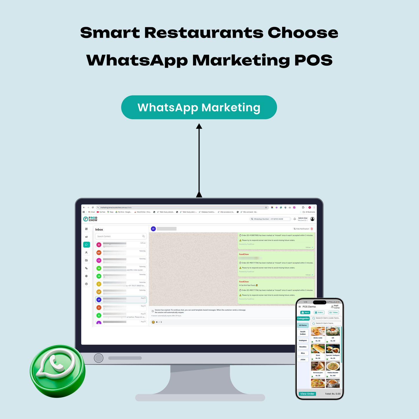 Whatsapp Marketing and Automation Software by FoodChow
