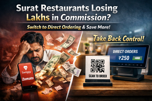 Surat restaurant owner reducing Swiggy and Zomato commission using QR ordering system