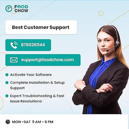 3-Inch USB POS Printer with Auto Cutter + 1-Year Free Restaurant Software | QR Menu, Website, 2 Rolls | Billing Machine, Cash Drawer, Digital Menu