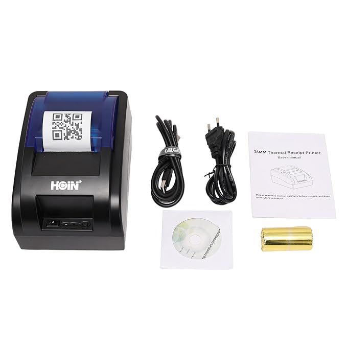 Hoin HL-58 Portable Thermal Receipt Printer | Bluetooth + USB